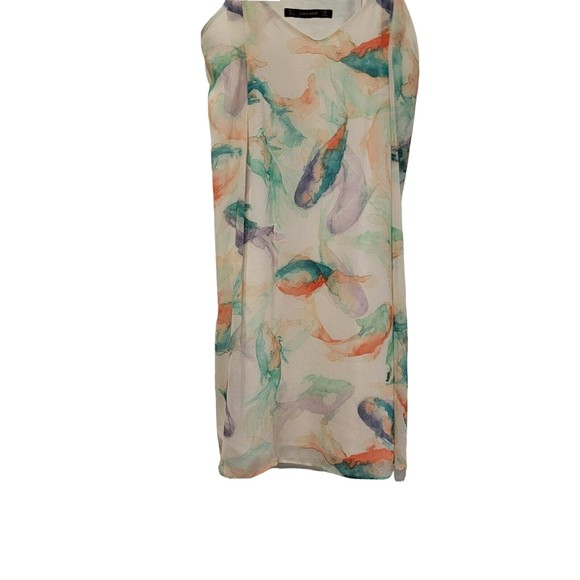 Zara Basic Women's Size Small Watercolor Koi Fish Spaghetti Strap Dress - Picture 10 of 10